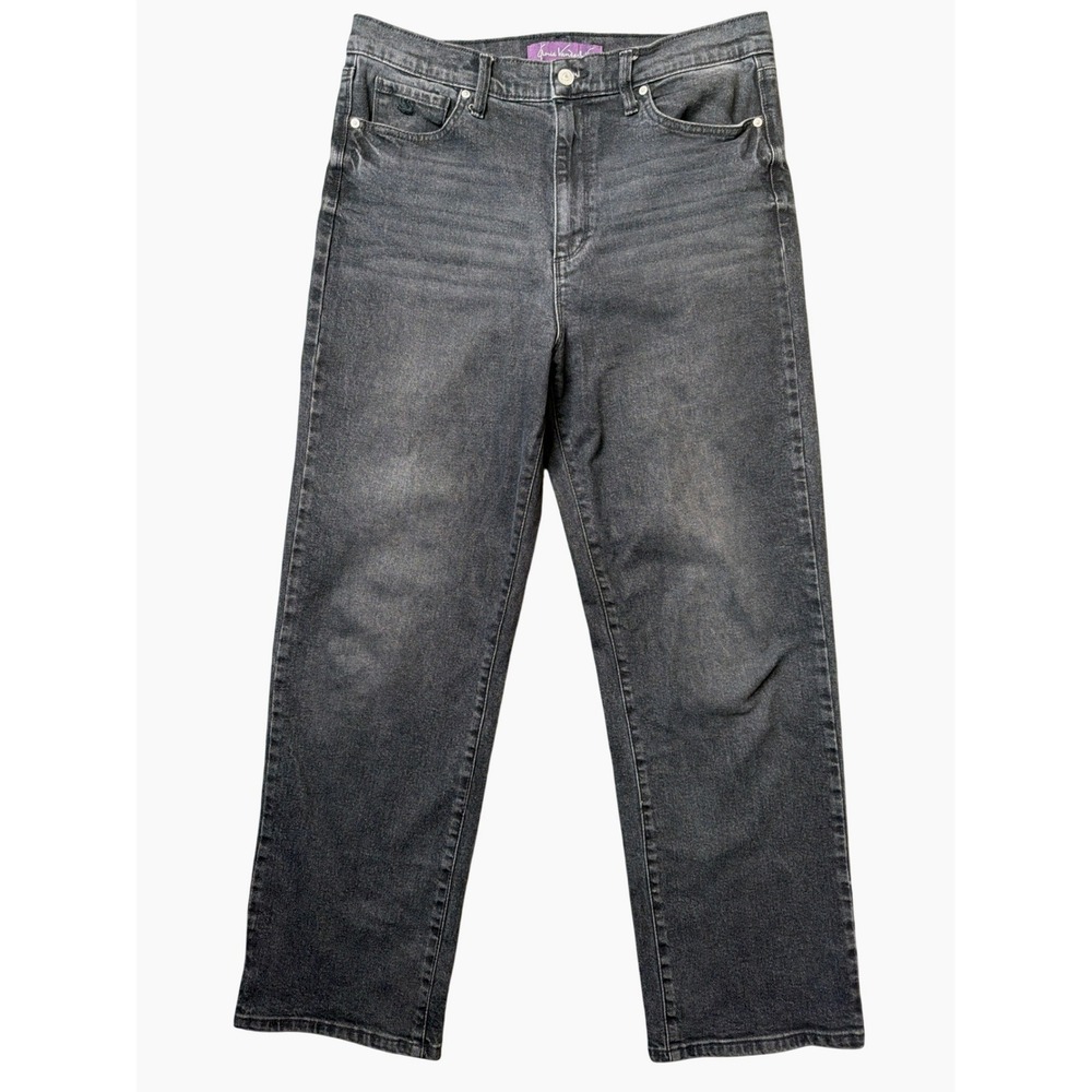Gloria Vanderbilt Jeans Womens 12 Amanda Black Straight Leg CDGVB5777-BLK